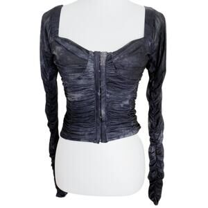 Free People All Night Corset Bustier Fitted Ruched Top, XS